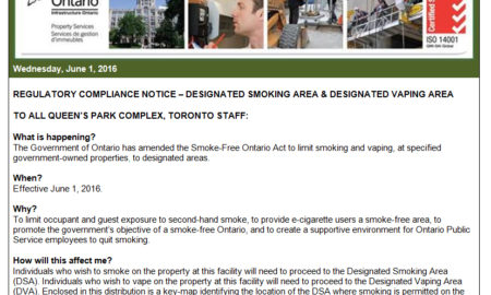 Province leaks plans for designated vaping spots near government properties